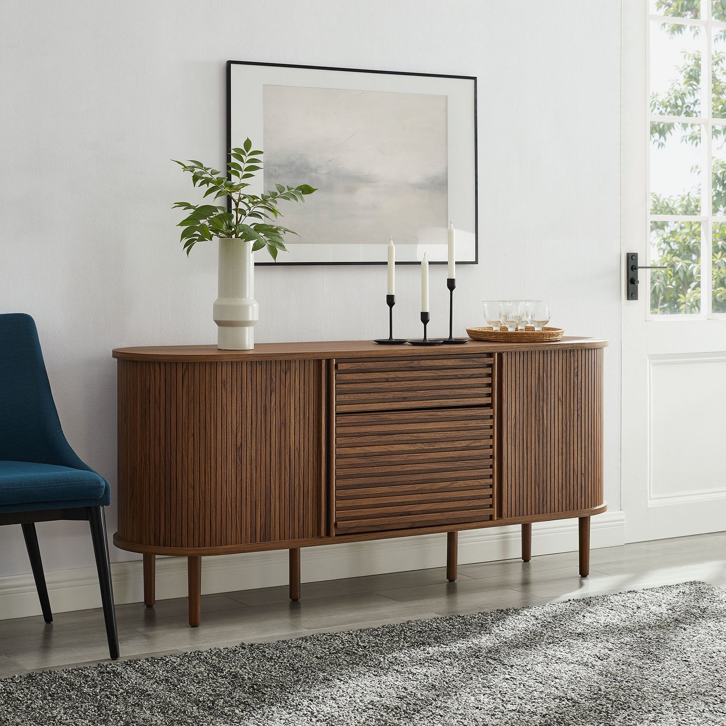 Harlan 67" Fluted Oval Sideboard Cabinet by Modway EEI-7293 FredCo