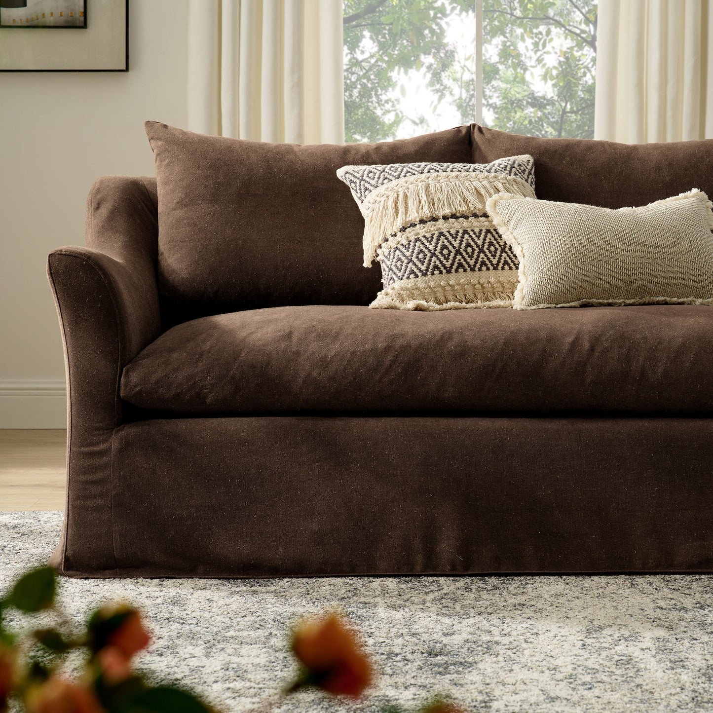 Somerset 92" Linen Blend Slipcovered Sofa by Modway EEI-7310