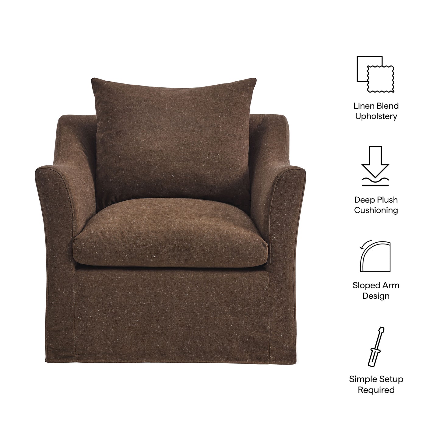 Somerset Linen Blend Slipcovered Armchair by Modway EEI-7312