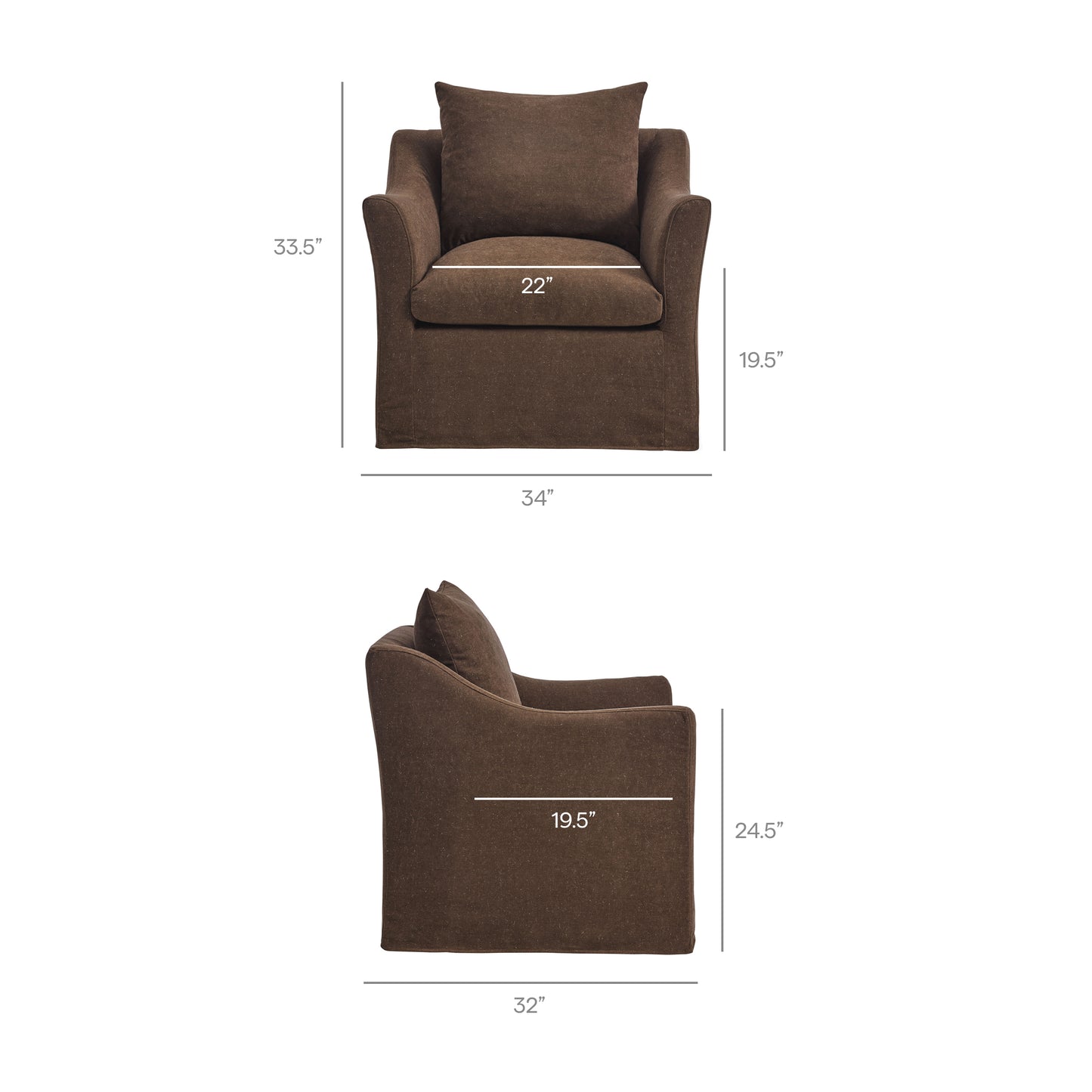Somerset Linen Blend Slipcovered Armchair by Modway EEI-7312