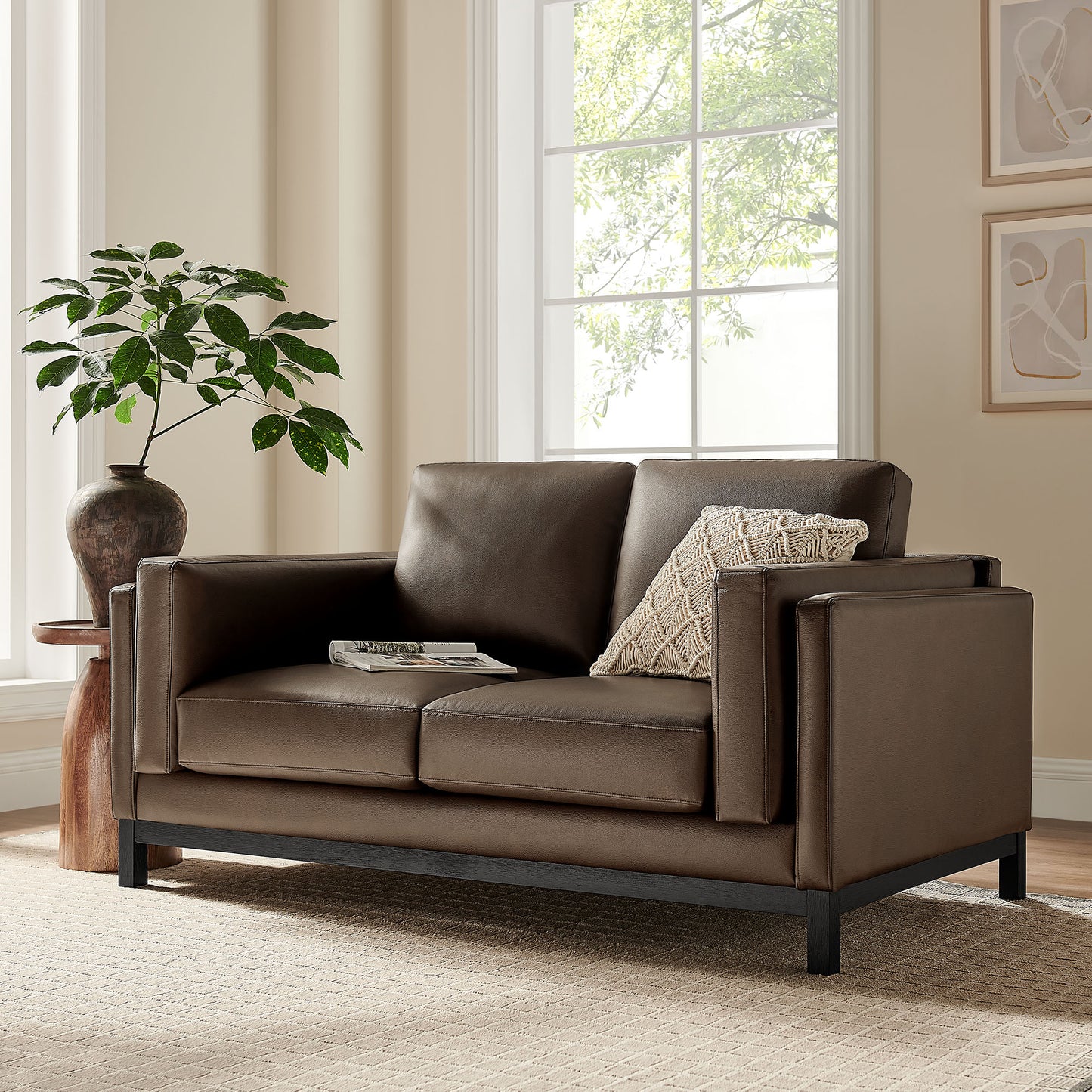 Roscoe 63 inch Vegan Leather Loveseat by Modway EEI-7336