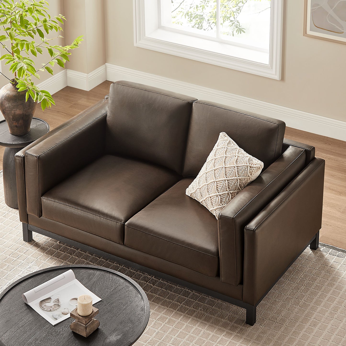 Roscoe 63 inch Vegan Leather Loveseat by Modway EEI-7336