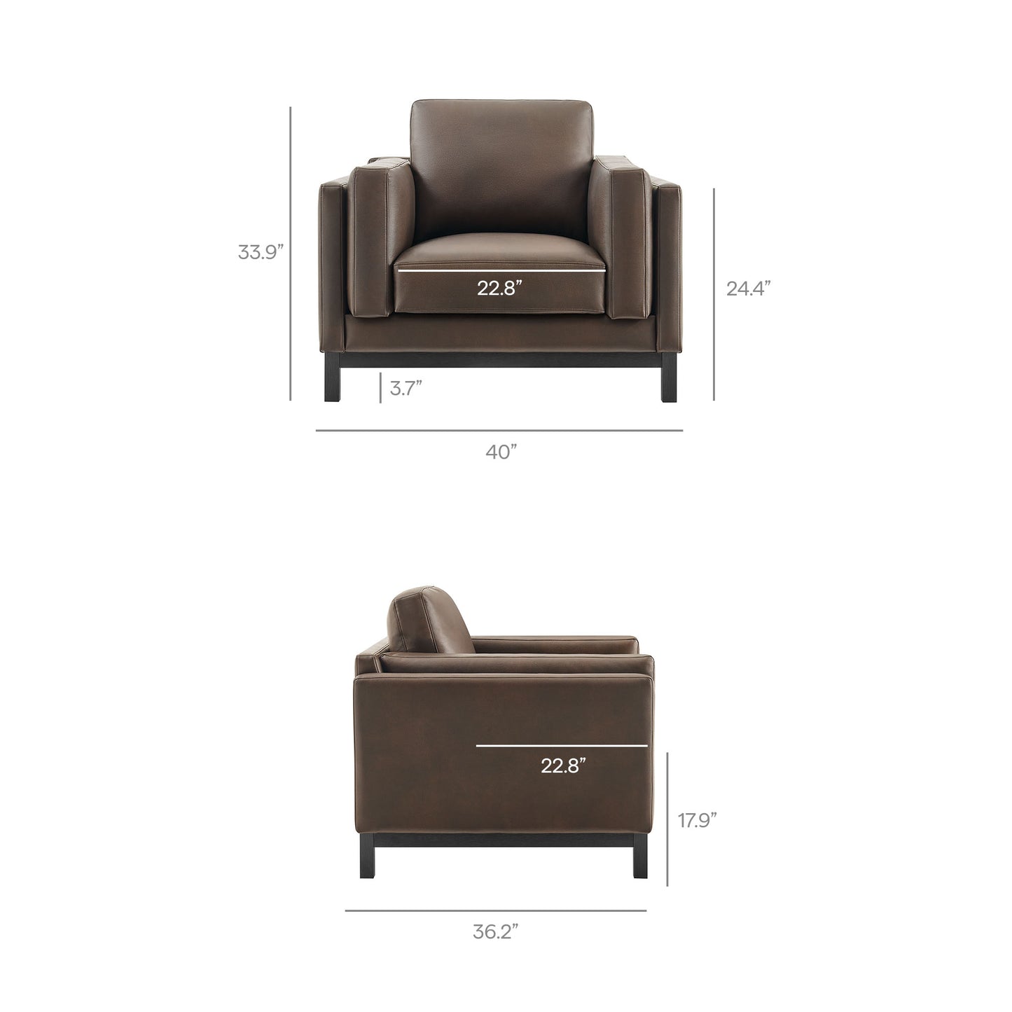 Roscoe Vegan Leather Armchair by Modway EEI-7337