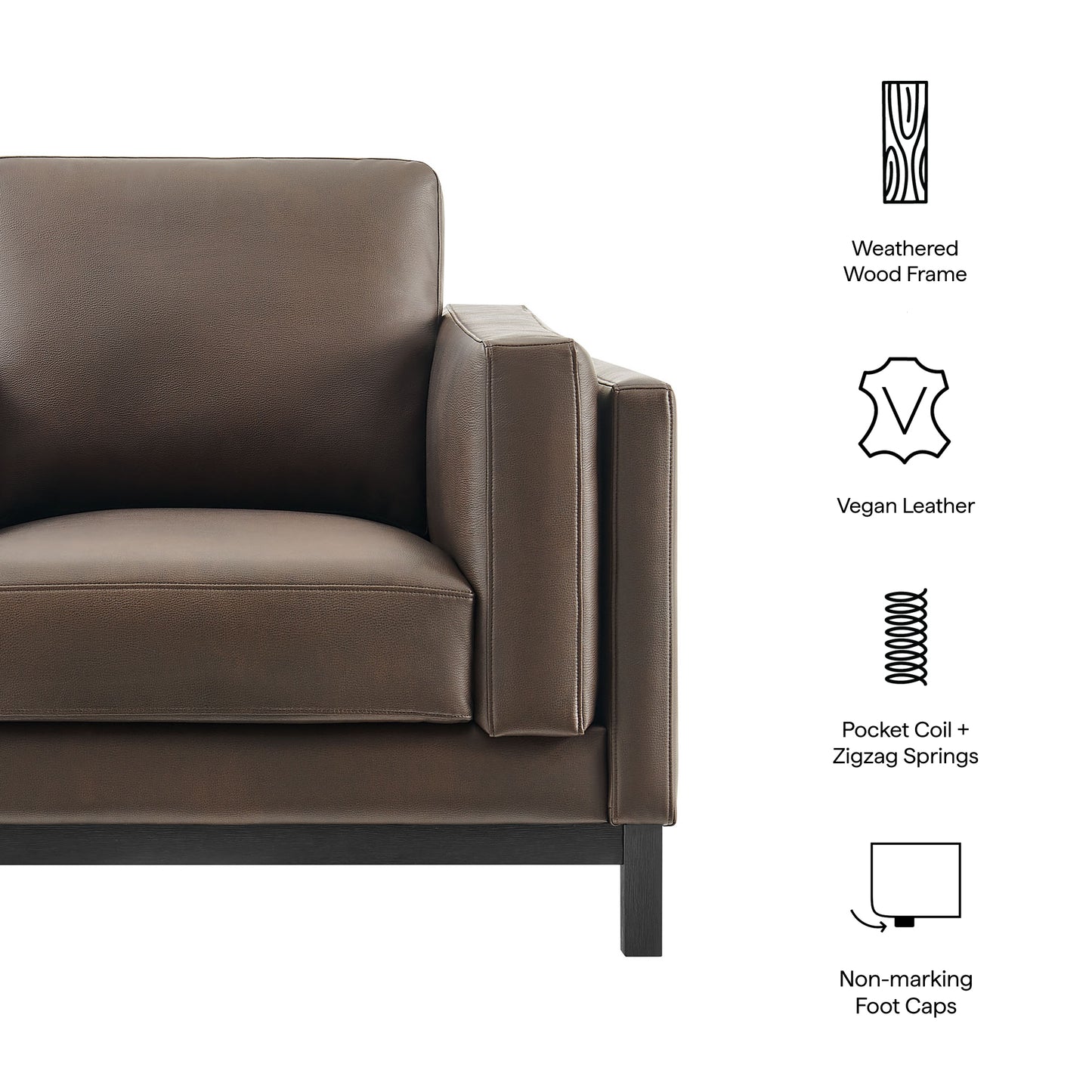 Roscoe Vegan Leather Armchair by Modway EEI-7337