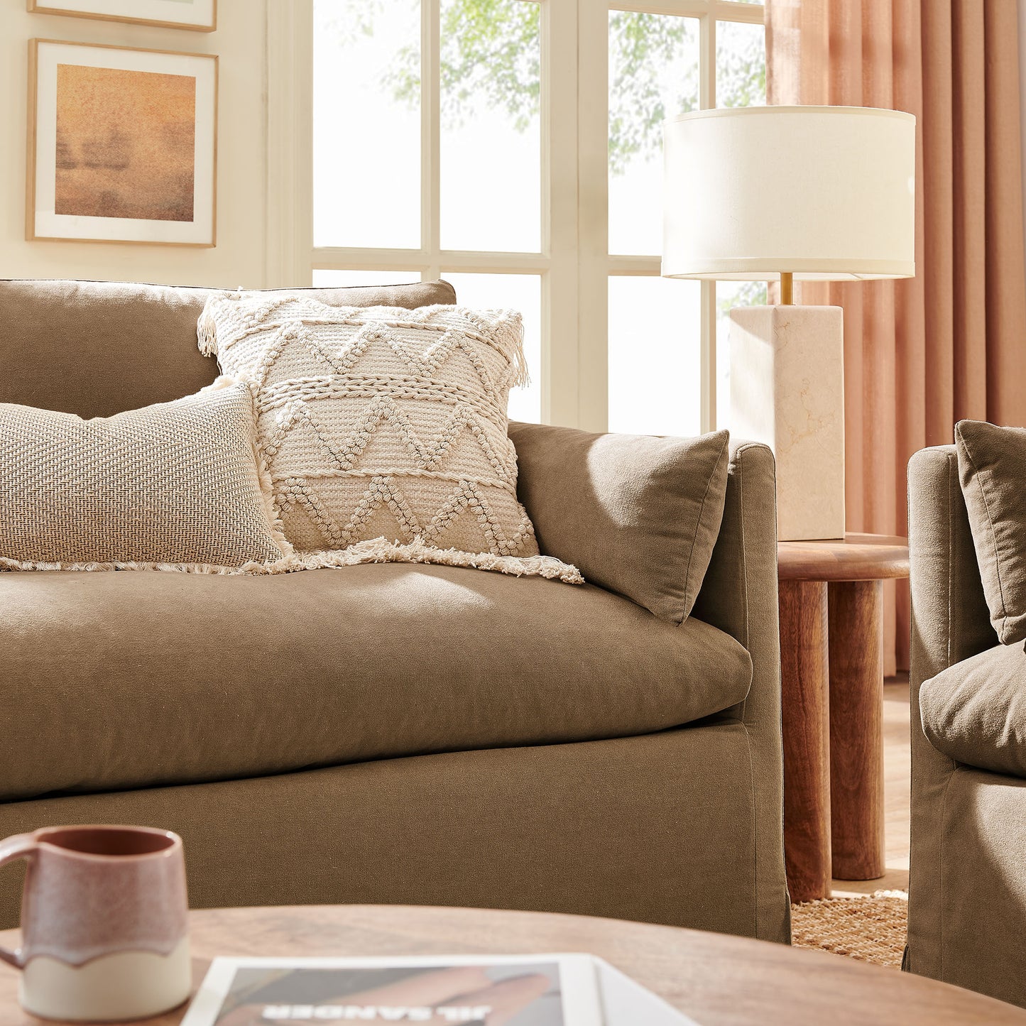 Wellfleet Slipcovered Linen-Blend Loveseat by Modway EEI-7356