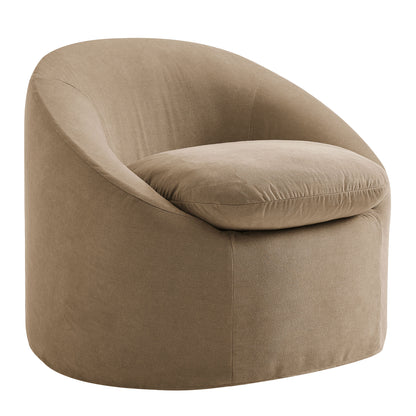 Sadie Slipcovered Linen-Blend Round Accent Chair by Modway EEI-7358