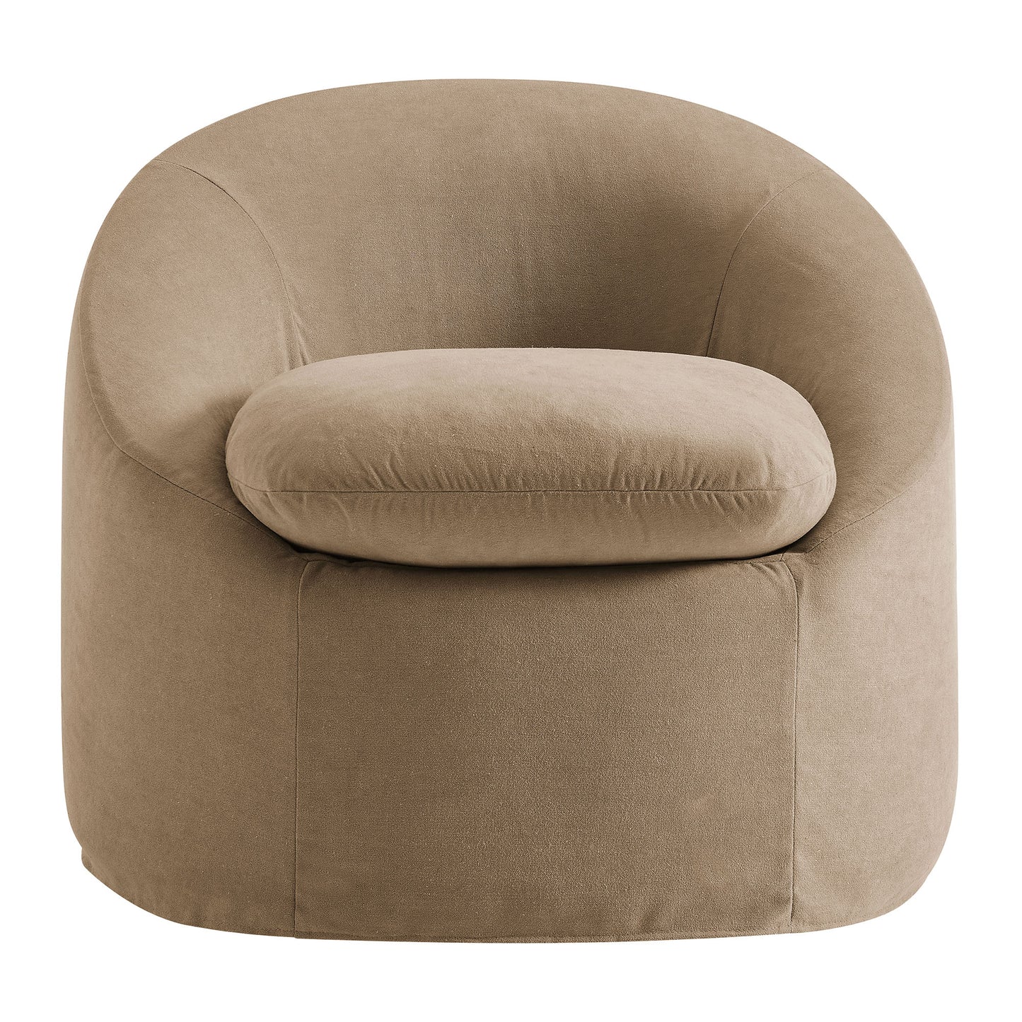 Sadie Slipcovered Linen-Blend Round Accent Chair by Modway EEI-7358