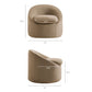 Sadie Slipcovered Linen-Blend Round Accent Chair by Modway EEI-7358