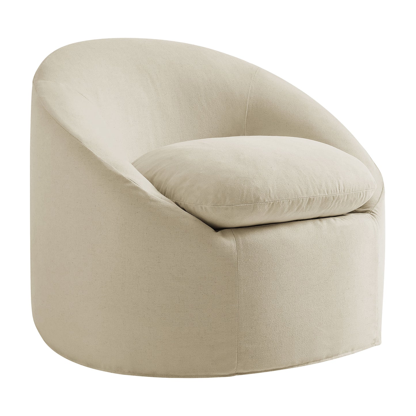 Sadie Slipcovered Linen-Blend Round Accent Chair by Modway EEI-7358