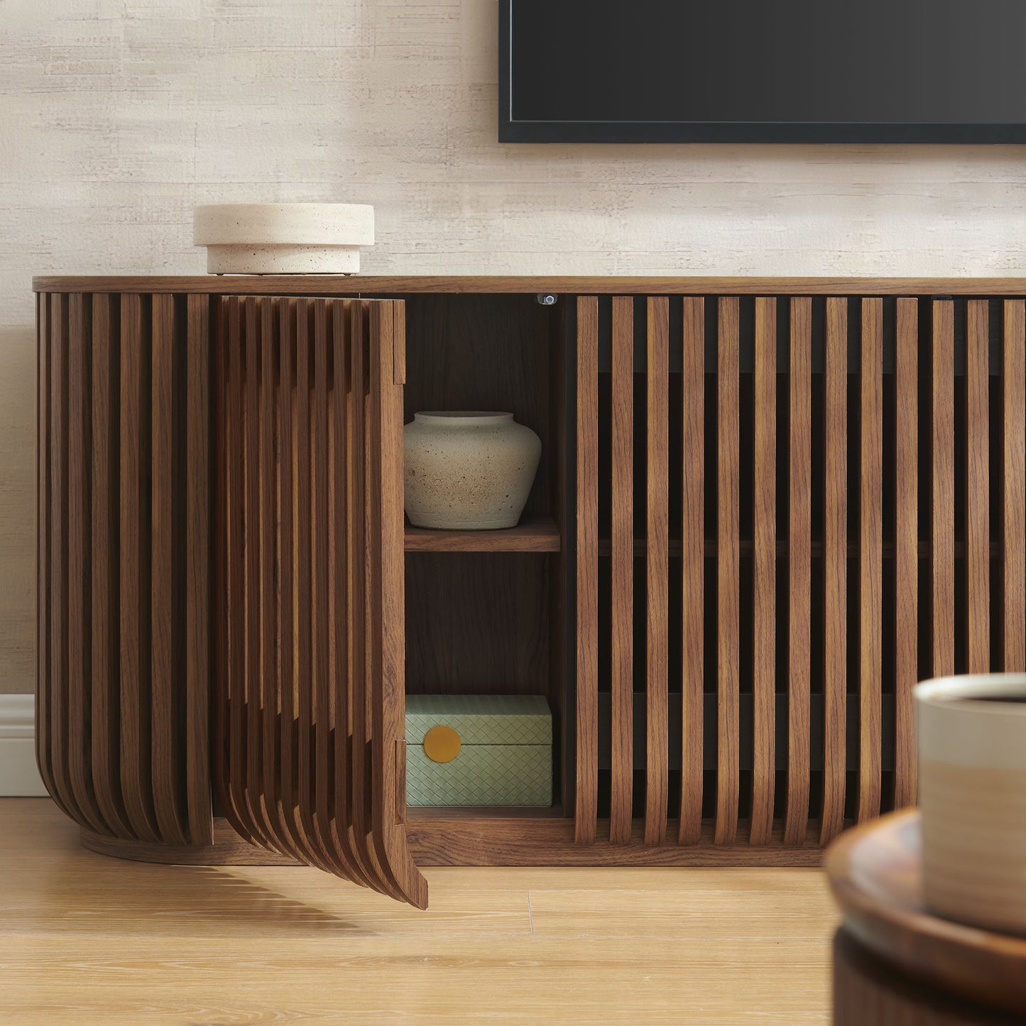 Fortitude 75" Curved Sideboard Storage Cabinet by Modway EEI-7359 FredCo