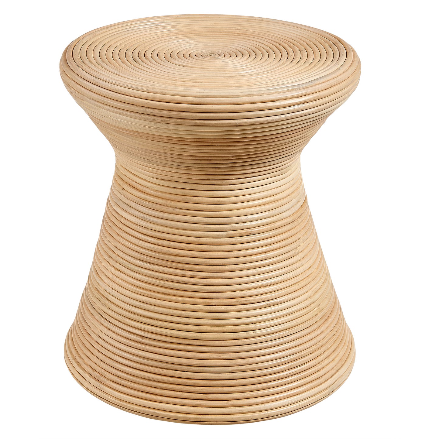 Tavi Hourglass Natural Rattan Round Side Table by Modway EEI-7360
