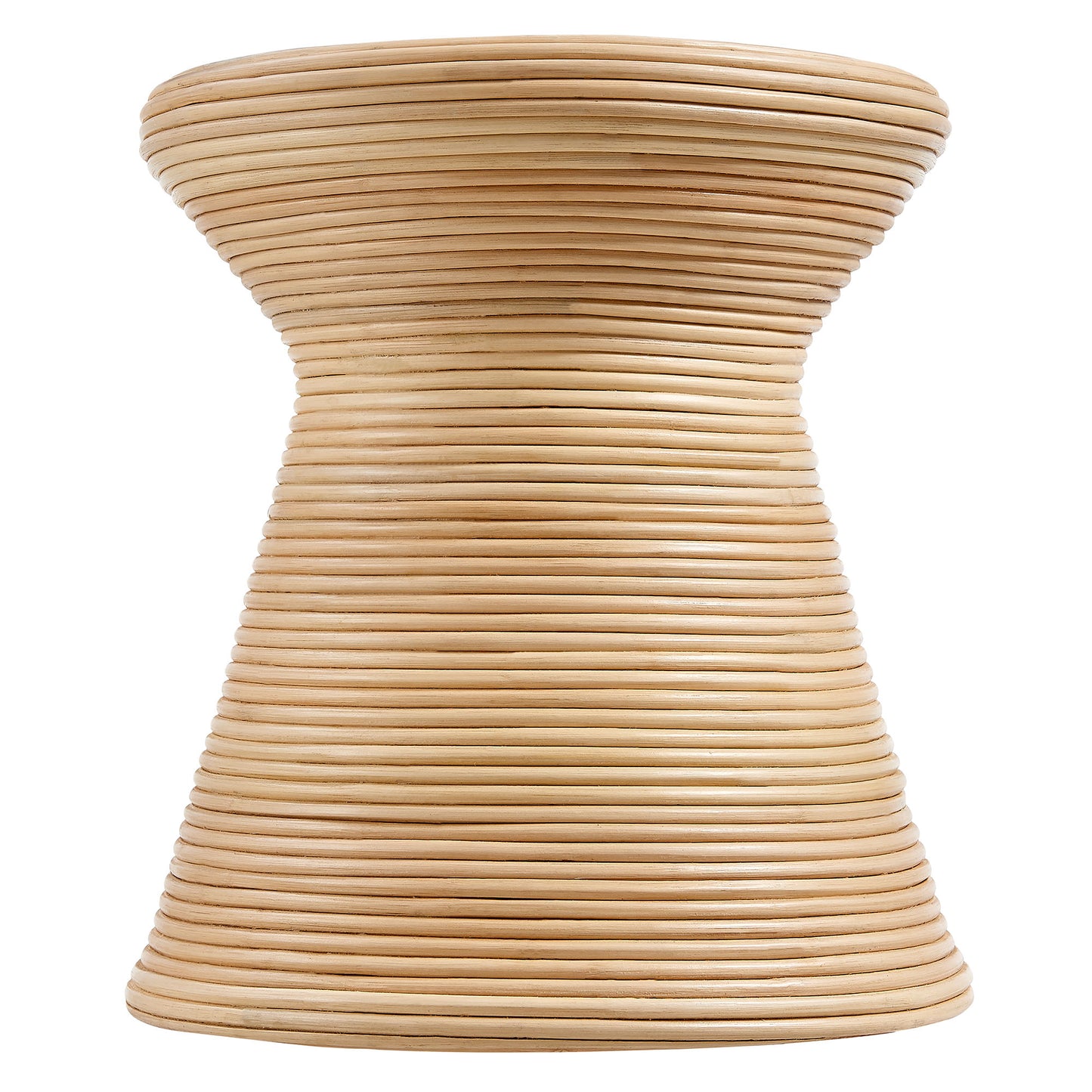 Tavi Hourglass Natural Rattan Round Side Table by Modway EEI-7360