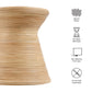 Tavi Hourglass Natural Rattan Round Side Table by Modway EEI-7360