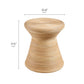 Tavi Hourglass Natural Rattan Round Side Table by Modway EEI-7360