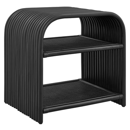 Eve Curved Natural Rattan Side Table by Modway EEI-7361