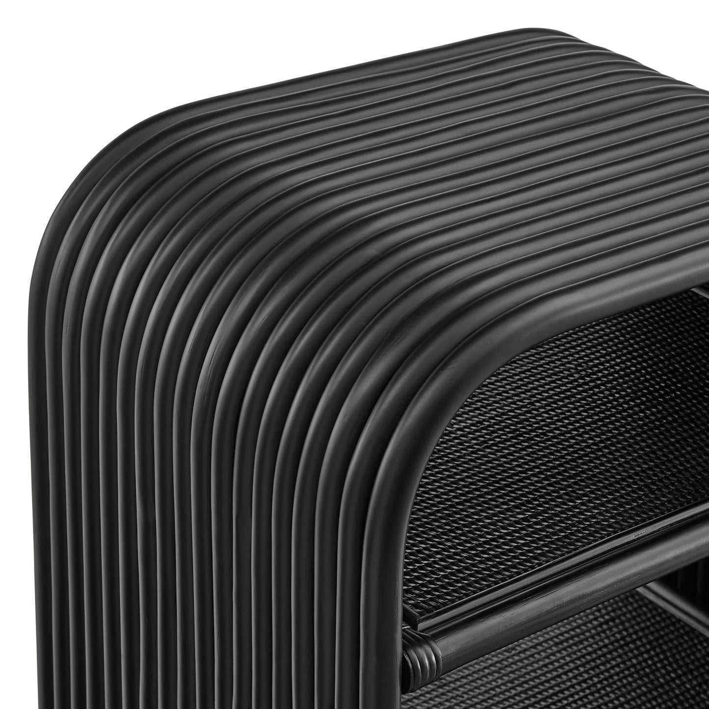 Eve Curved Natural Rattan Side Table by Modway EEI-7361