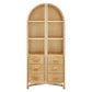 Jane 71 Inch Tall Arched Natural Rattan Bookshelf by Modway EEI-7362