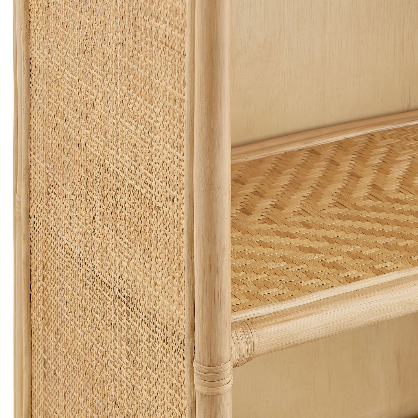 Jane 71 Inch Tall Arched Natural Rattan Bookshelf by Modway EEI-7362