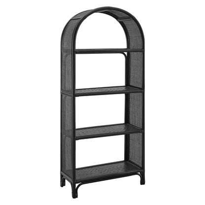 Celeste 67 Inch Tall Arched Natural Rattan Bookshelf by Modway EEI-7363