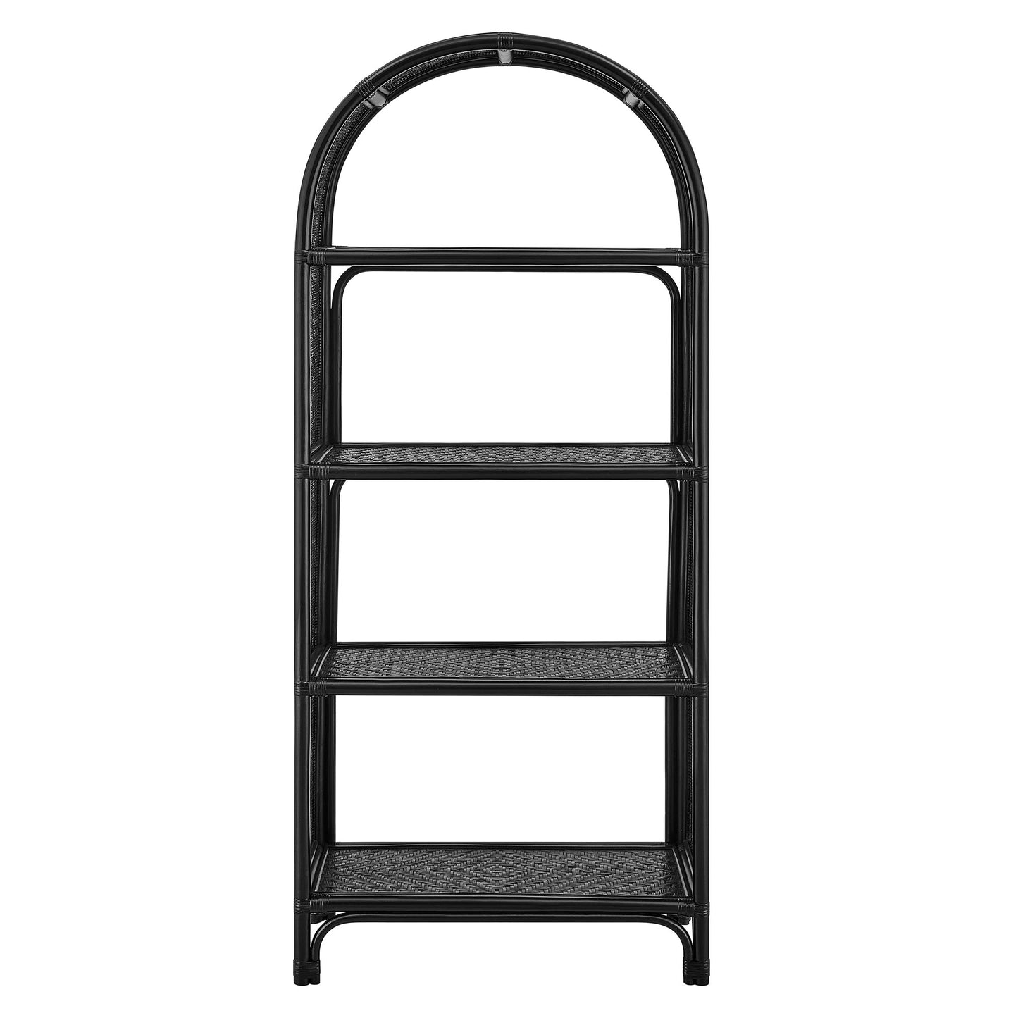 Celeste 67 Inch Tall Arched Natural Rattan Bookshelf by Modway EEI-7363
