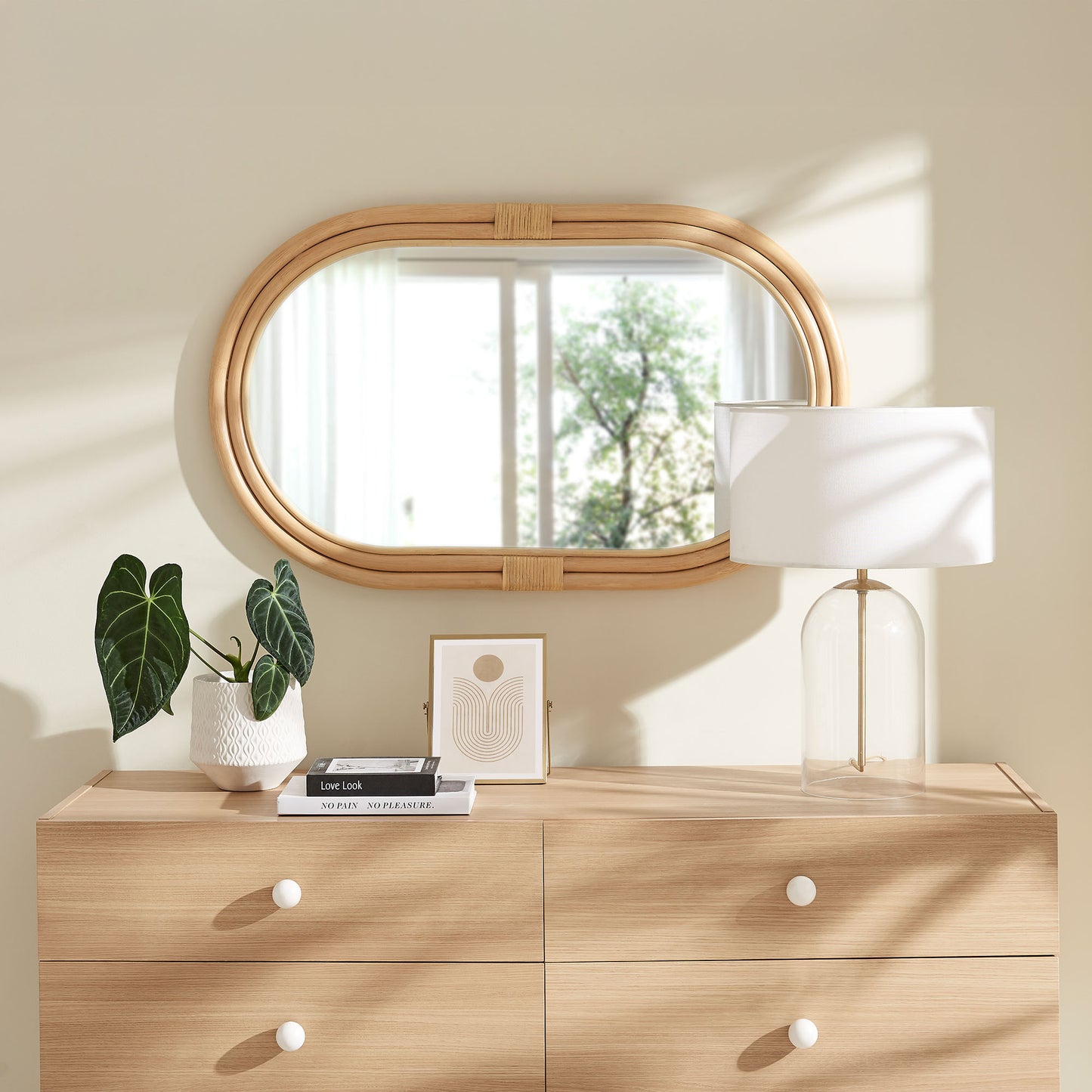Corsica Oval Rattan Wall Mirror by Modway EEI-7364