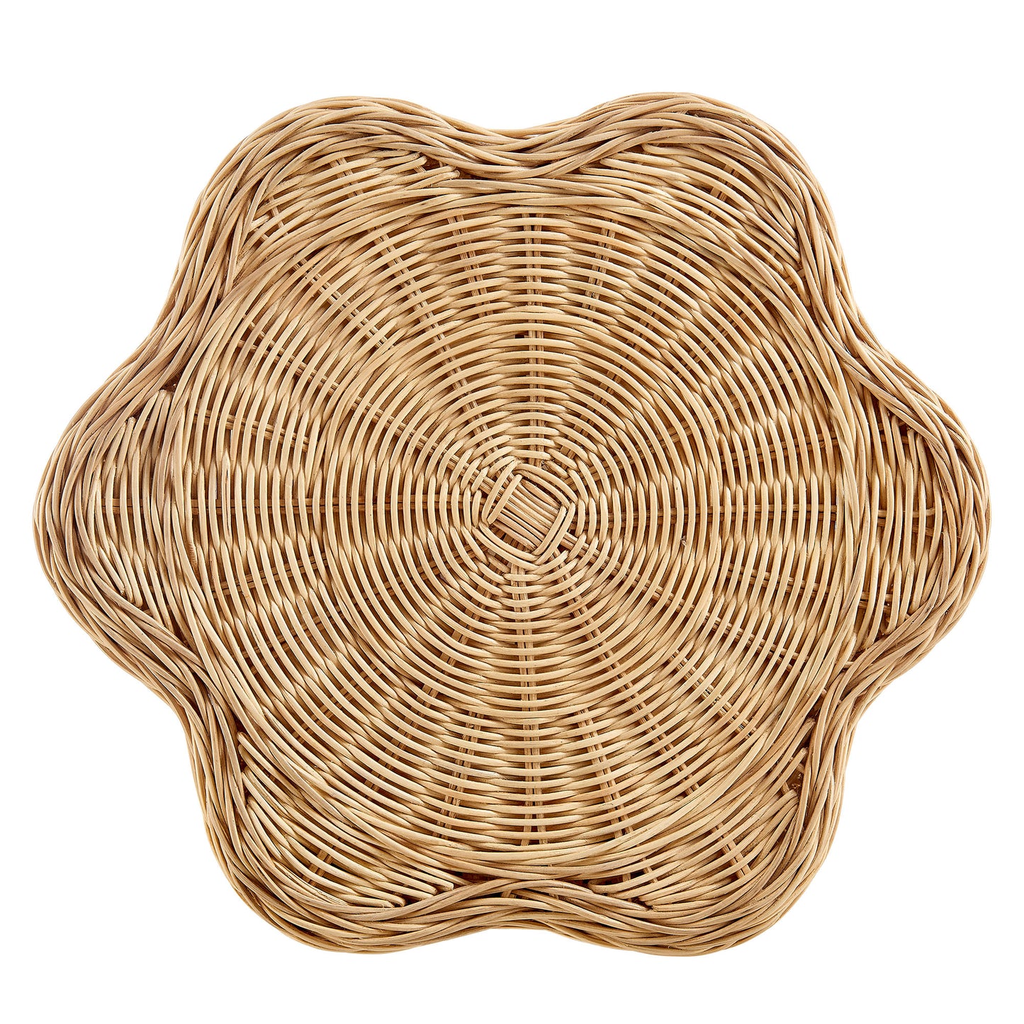 Erika Scalloped Natural Rattan Side Table by Modway EEI-7366