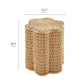 Erika Scalloped Natural Rattan Side Table by Modway EEI-7366