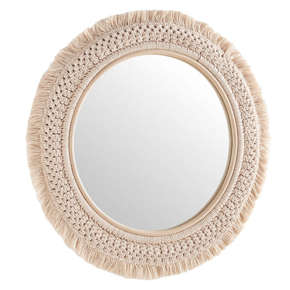 Jade Round Rattan Macrame Wall Mirror by Modway EEI-7367