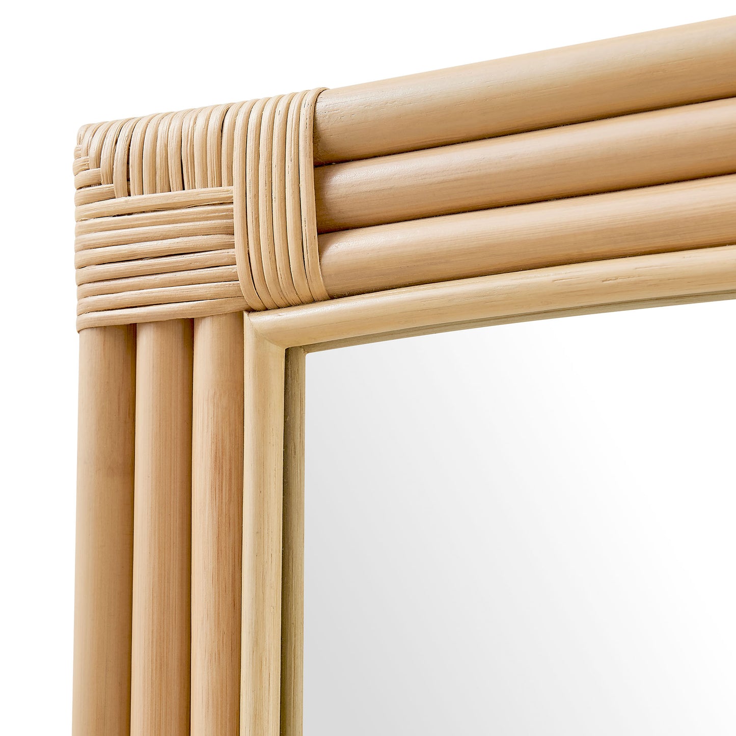 Corsica Curved Rectangle Rattan Wall Mirror by Modway EEI-7368