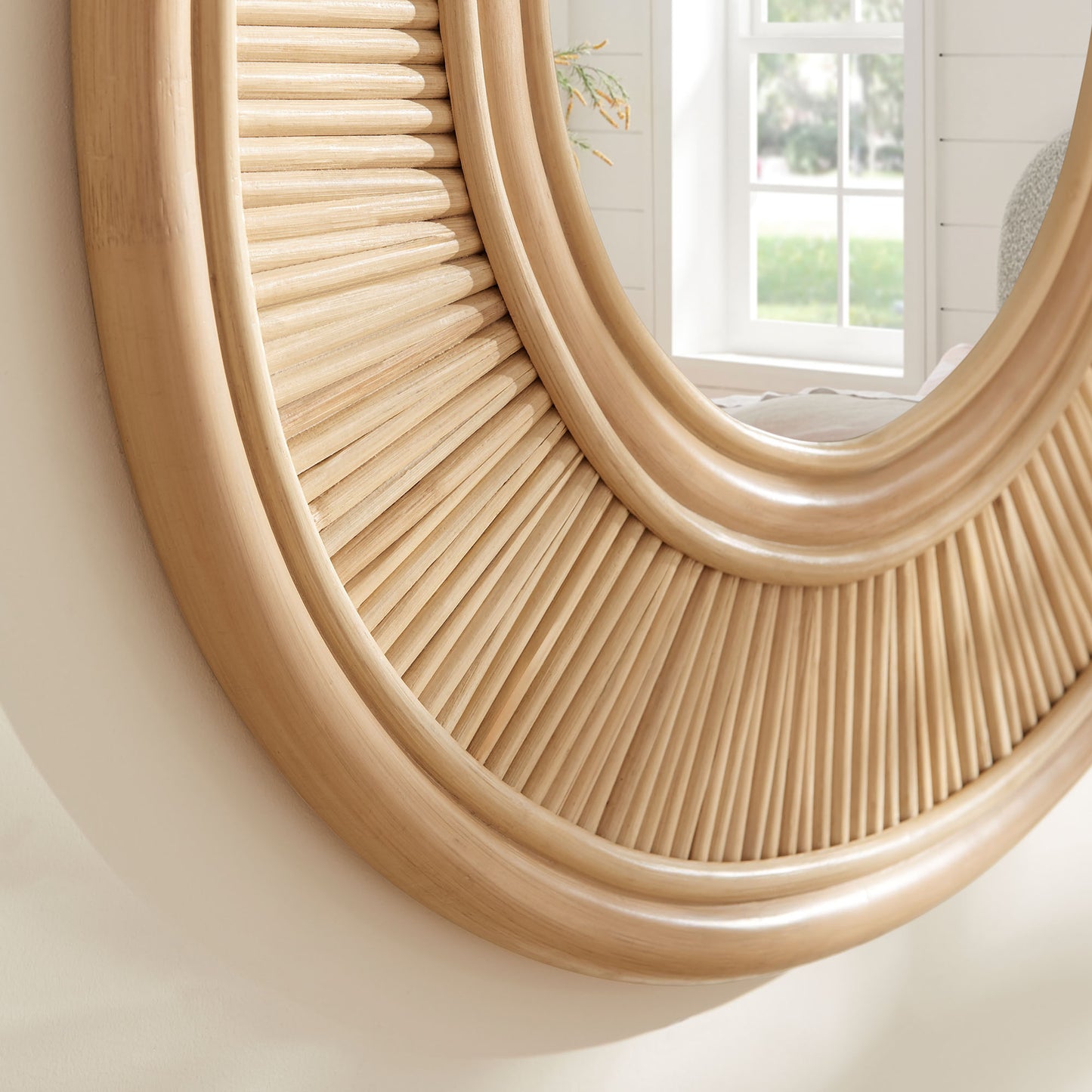Sovana Oval Rattan Wall Mirror by Modway EEI-7369
