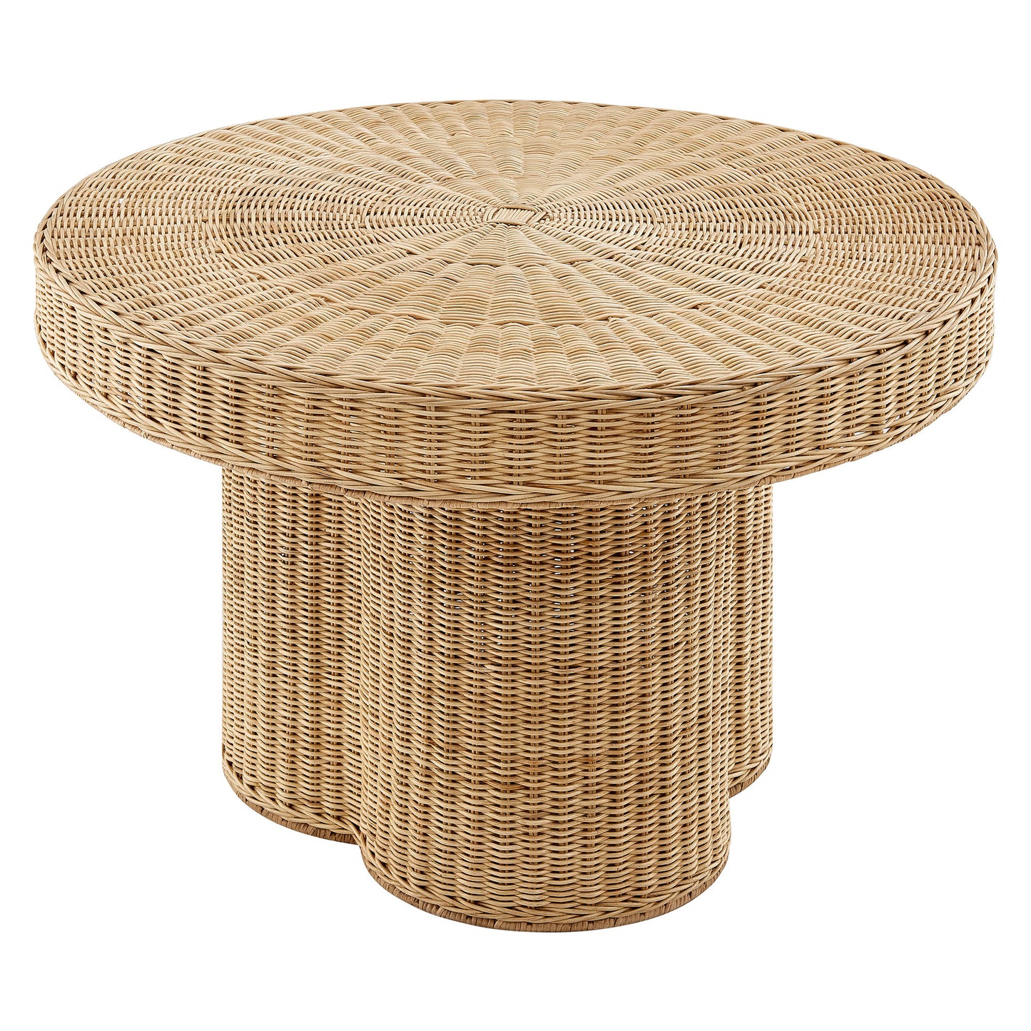 Ainsley 32 Inch Round Natural Rattan Coffee Table by Modway EEI-7370