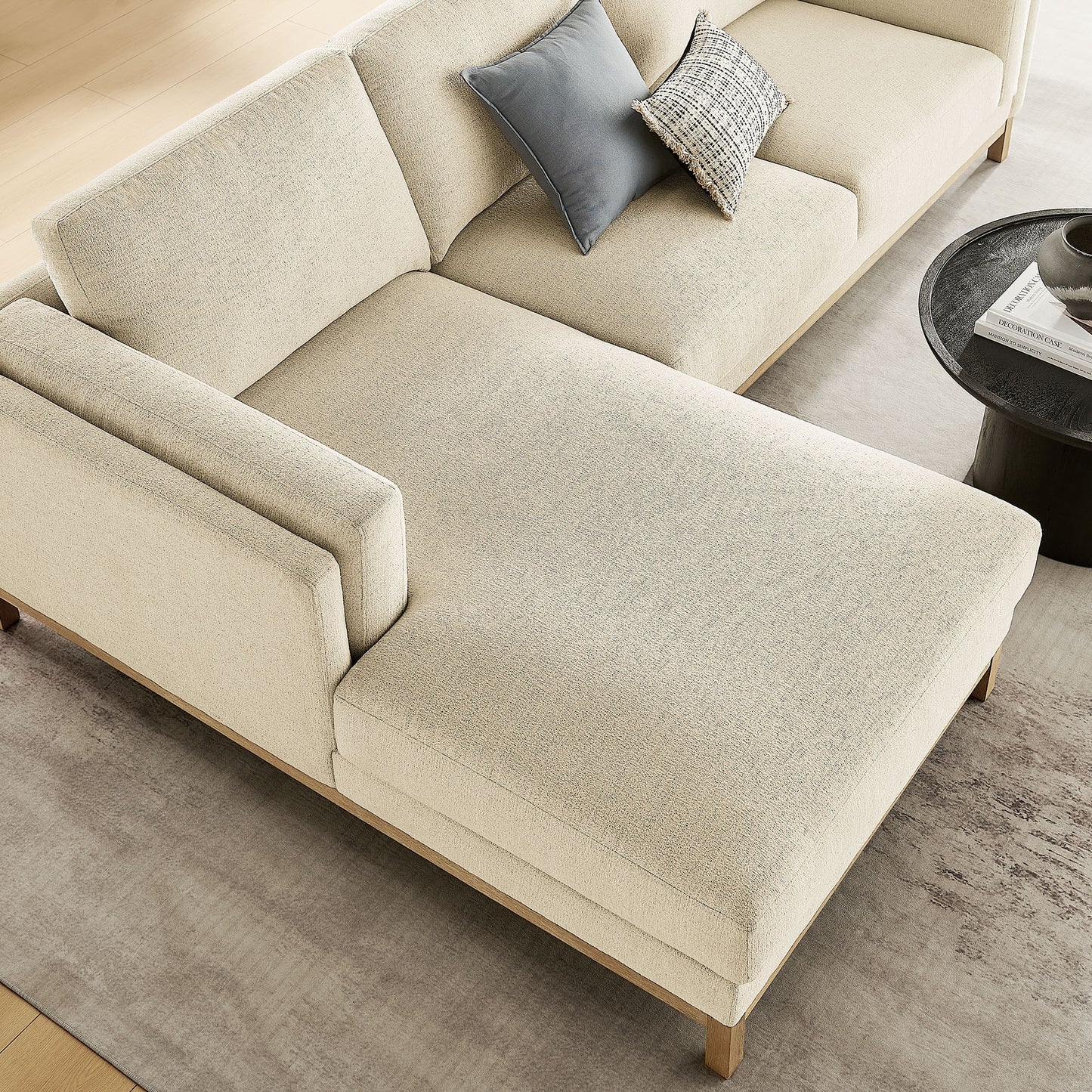Roscoe Left-Facing Fabric Sectional Sofa with Chaise by Modway EEI-7374