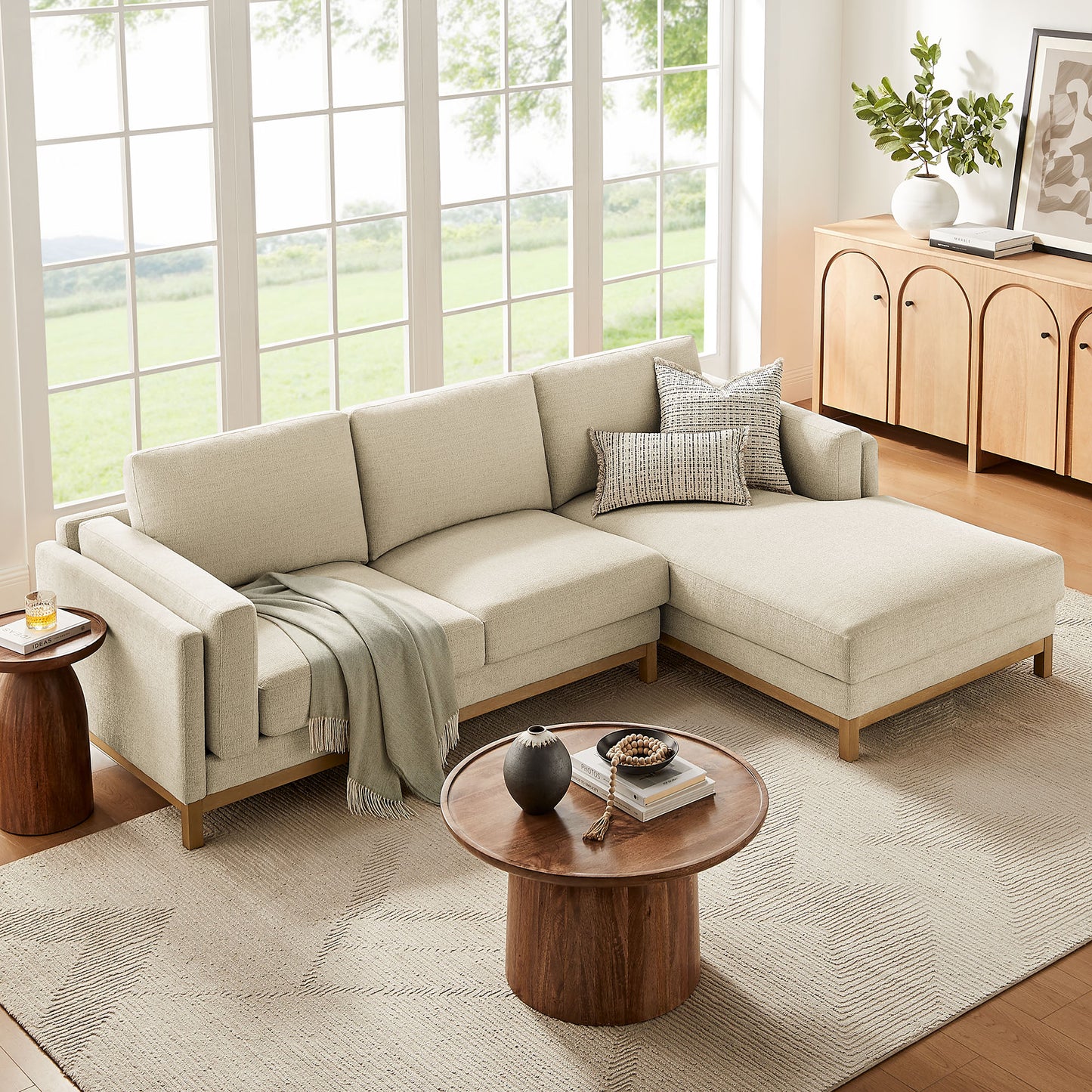 Roscoe Right-Facing Fabric Sectional Sofa with Chaise by Modway EEI-7375