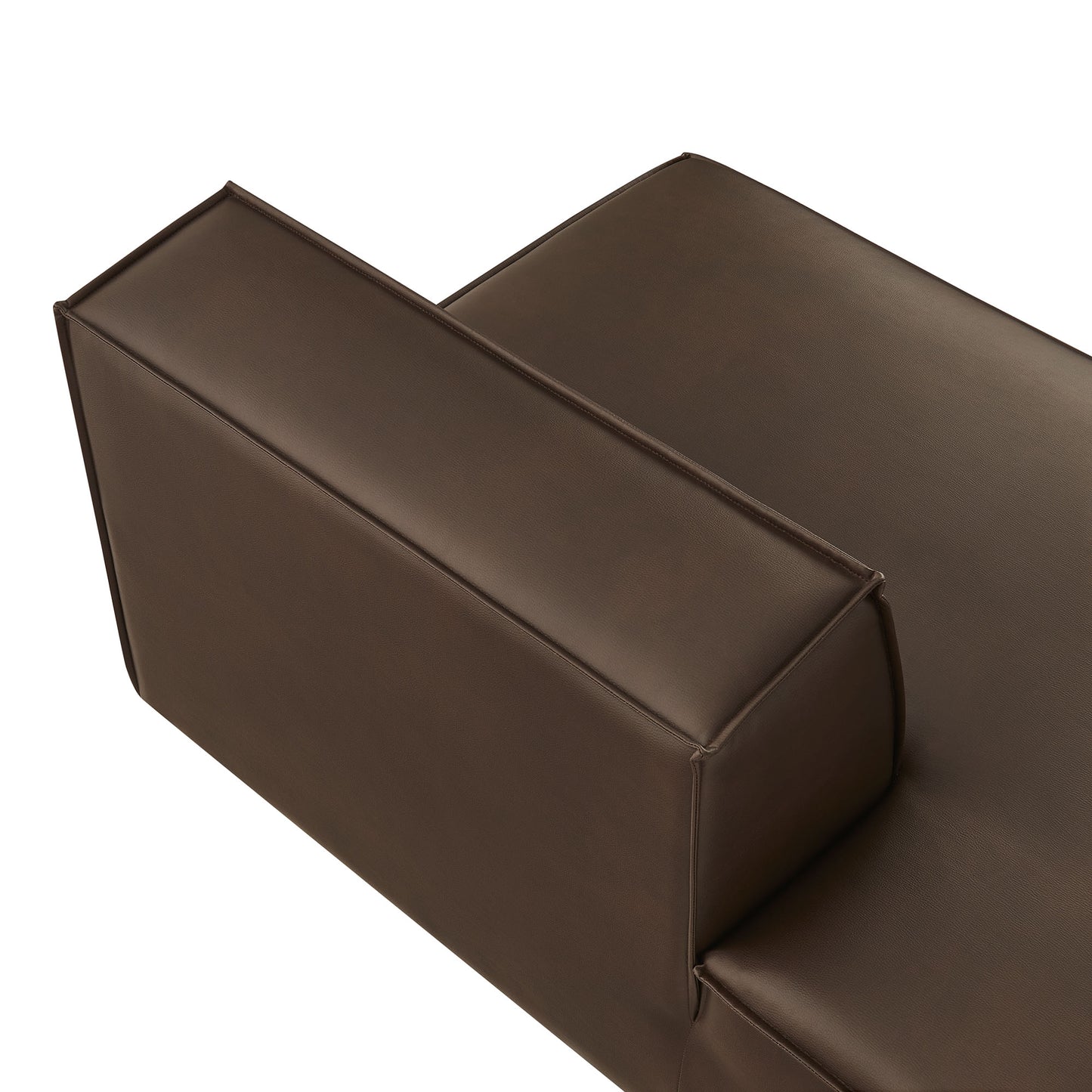 Restore Vegan Leather Left-Facing Armless Modular Chaise by Modway EEI-7387
