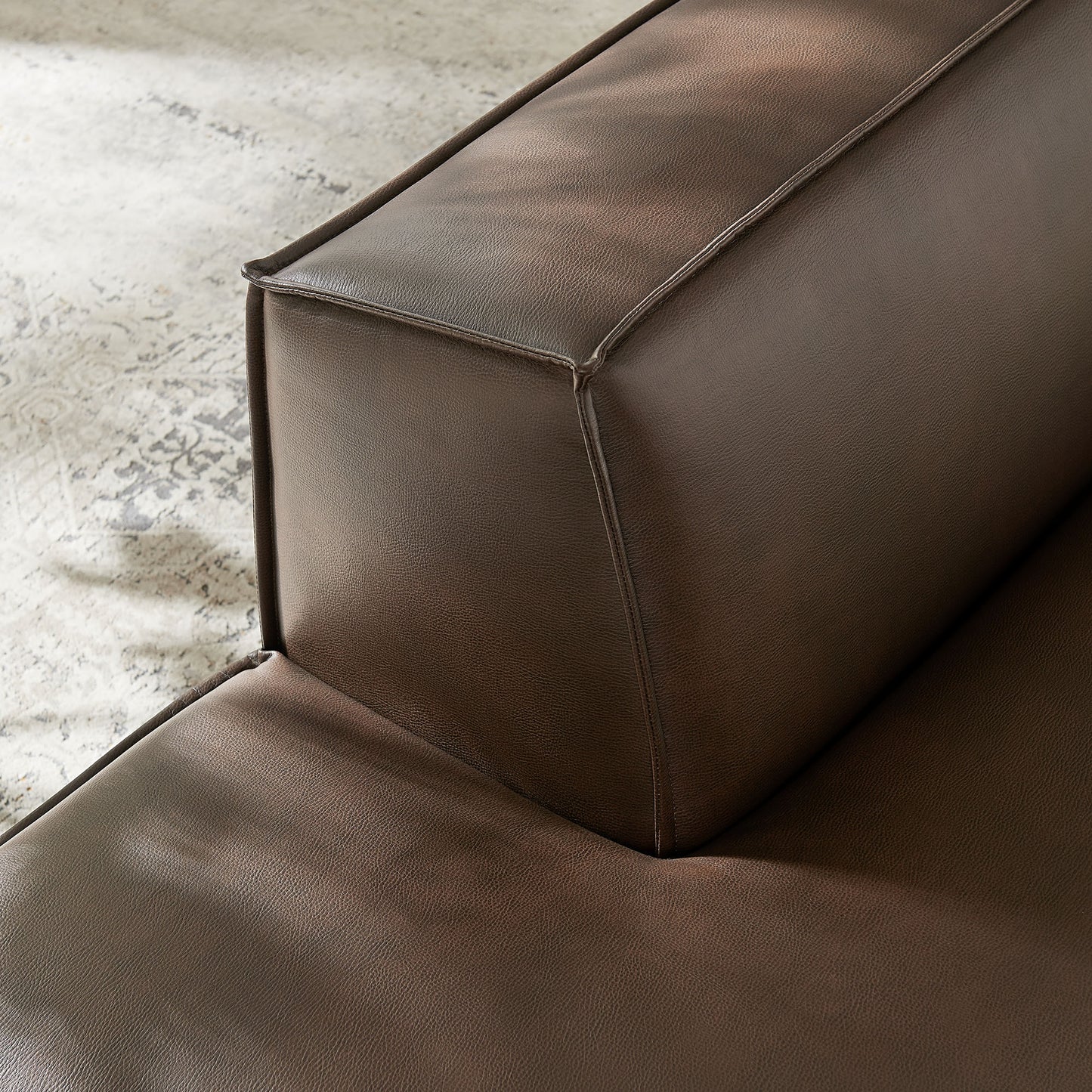 Restore Vegan Leather Left-Facing Armless Modular Chaise by Modway EEI-7387