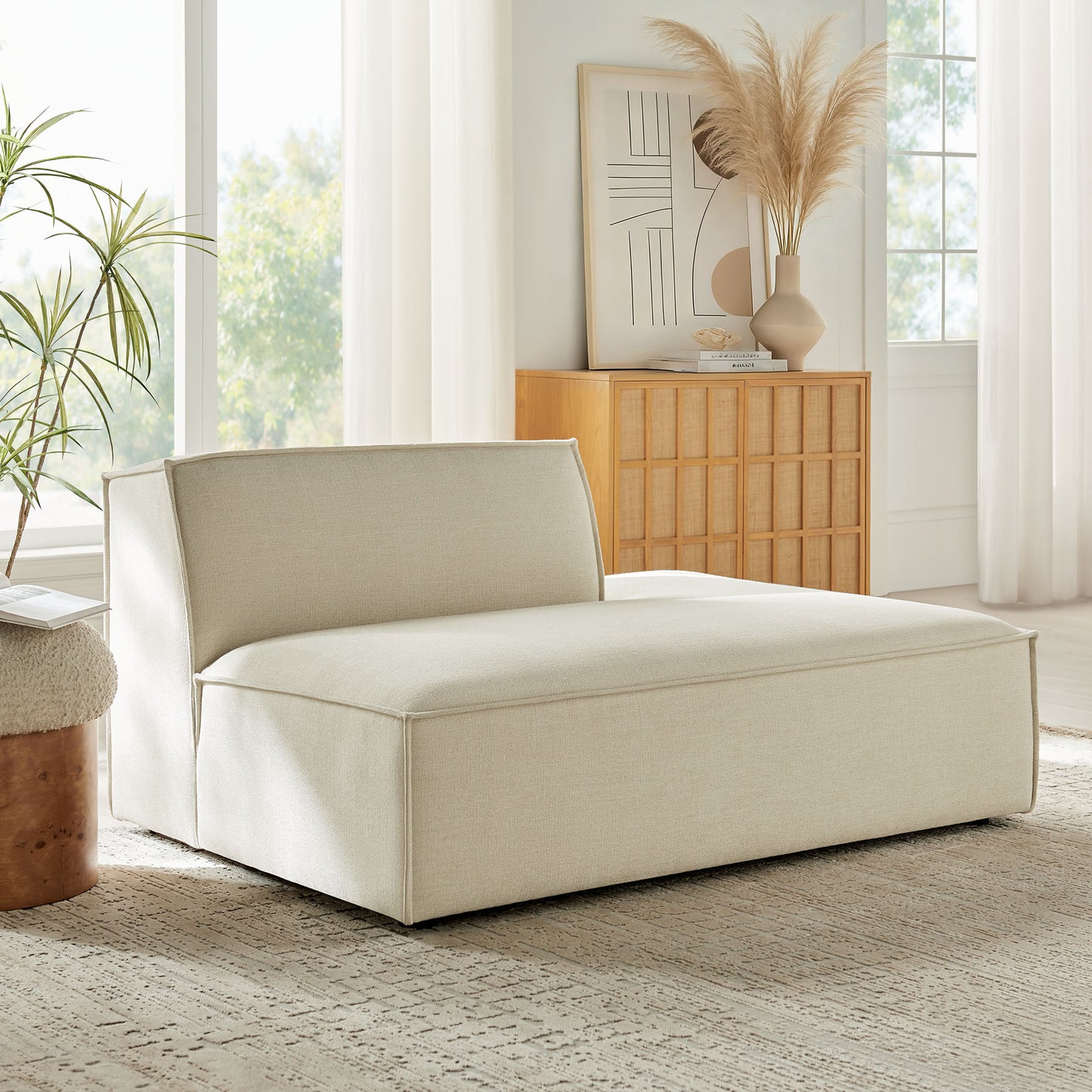 Restore Performance Fabric Upholstered Right-Facing Armless Modular Chaise by Modway EEI-7388