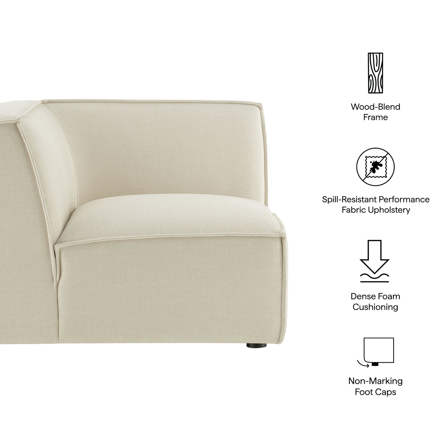 Restore Performance Fabric Upholstered Modular Corner Chair by Modway EEI-7393