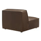 Restore Vegan Leather Armless Modular Chair by Modway EEI-7396