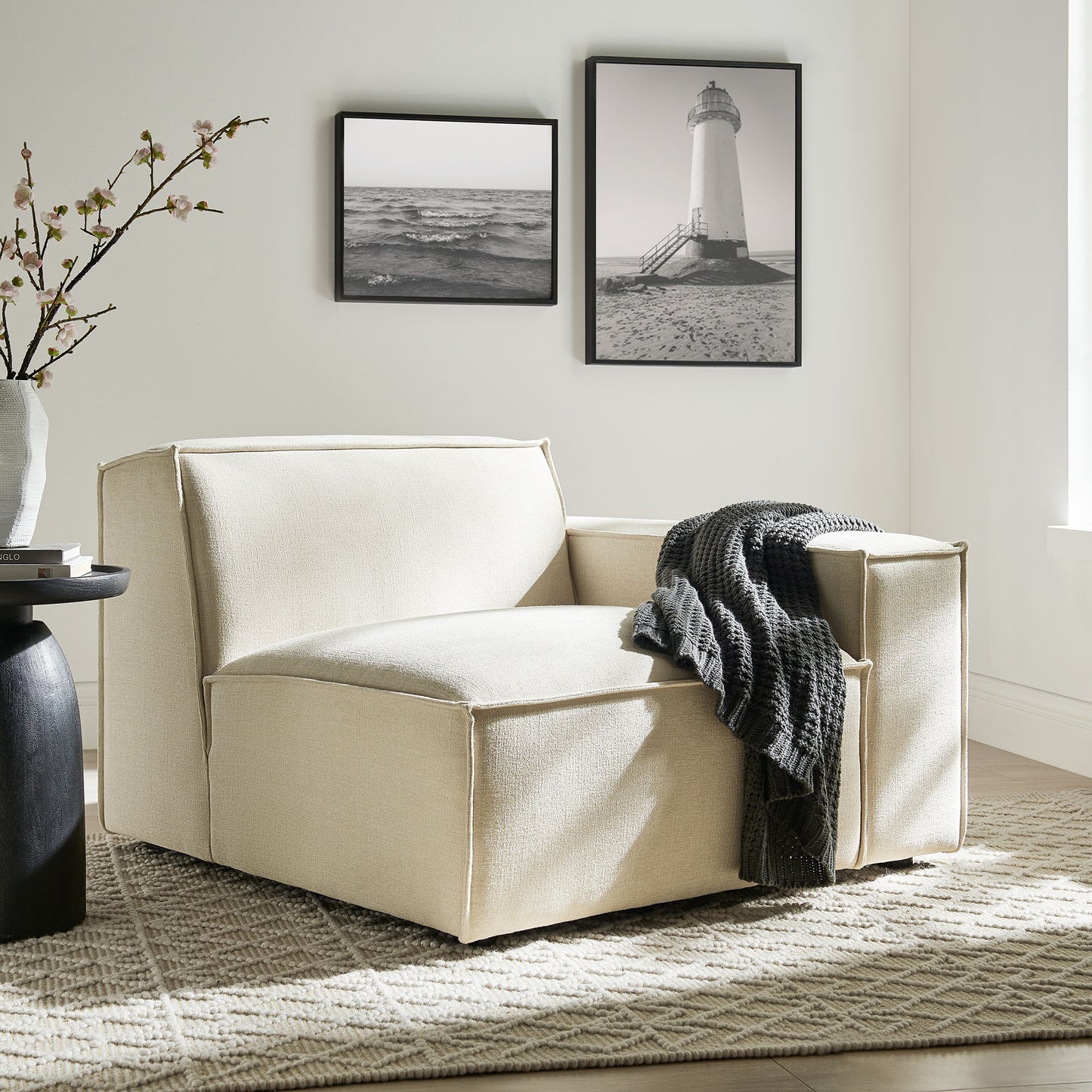Restore Performance Fabric Upholstered Right-Facing Modular Lounge Chair by Modway EEI-7397