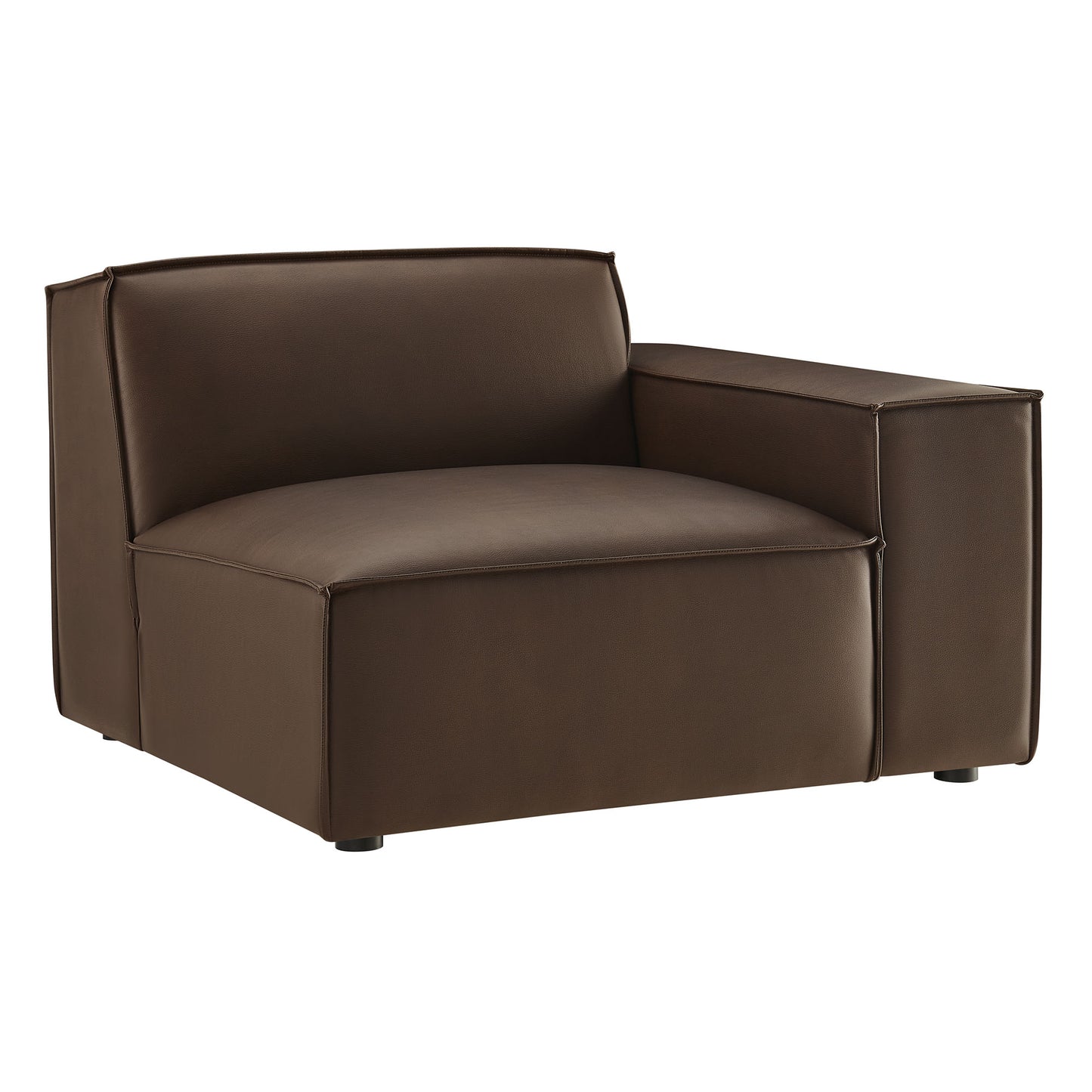 Restore Vegan Leather Right-Facing Modular Lounge Chair by Modway EEI-7398
