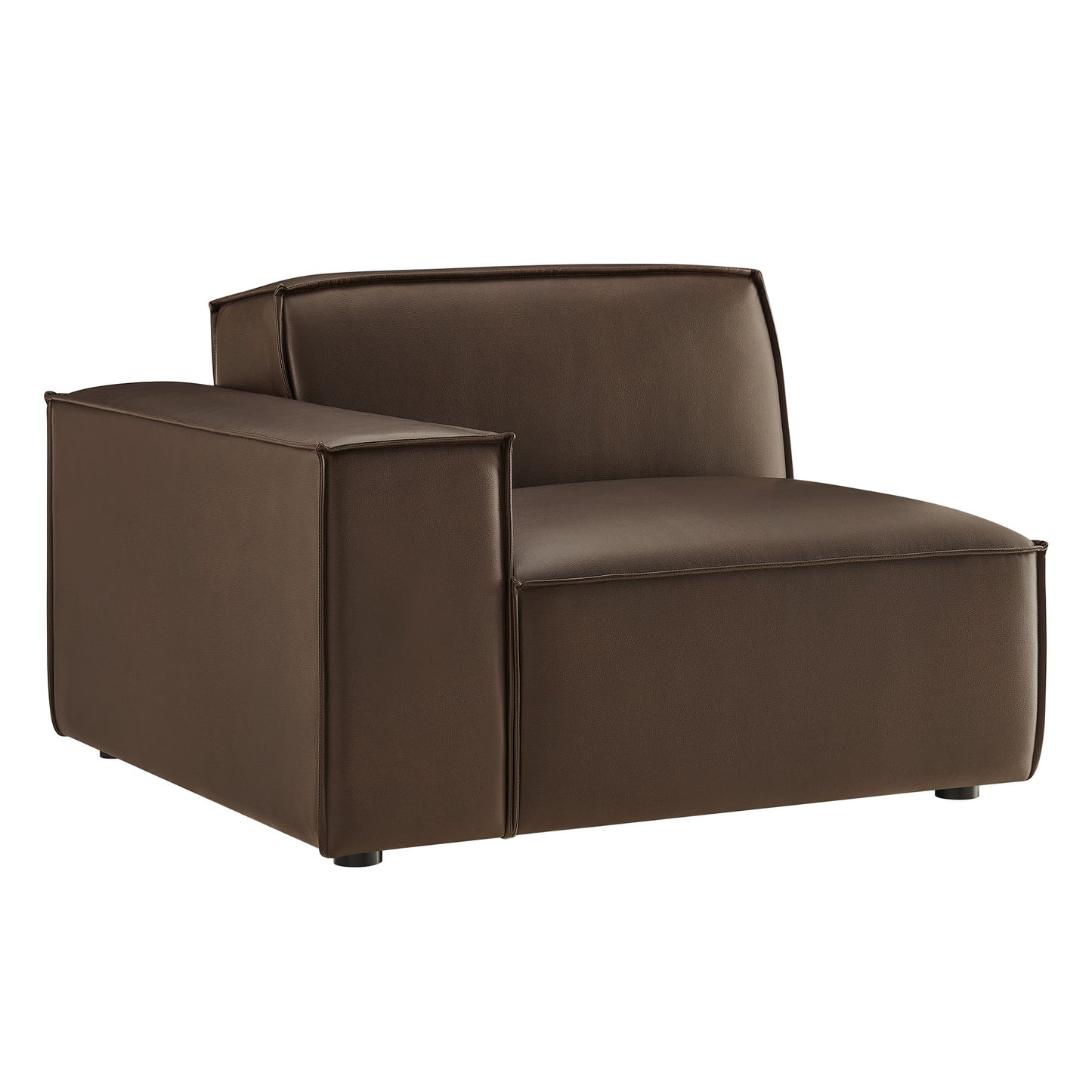 Restore Vegan Leather Left-Facing Modular Lounge Chair by Modway EEI-7400