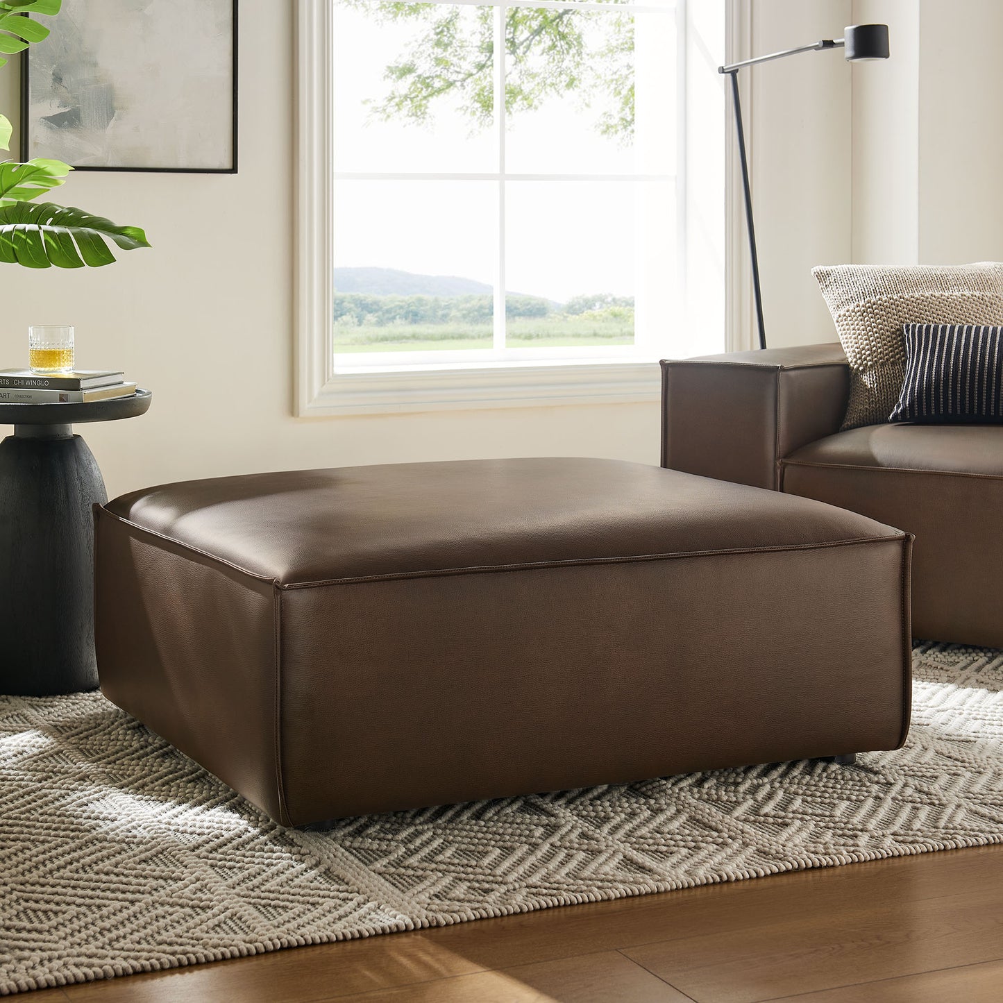 Restore Vegan Leather Modular Ottoman by Modway EEI-7402