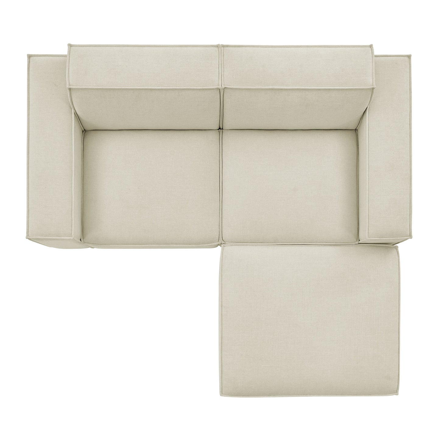 Restore 3-Piece Performance Fabric Upholstered Modular Loveseat with Ottoman by Modway EEI-7405