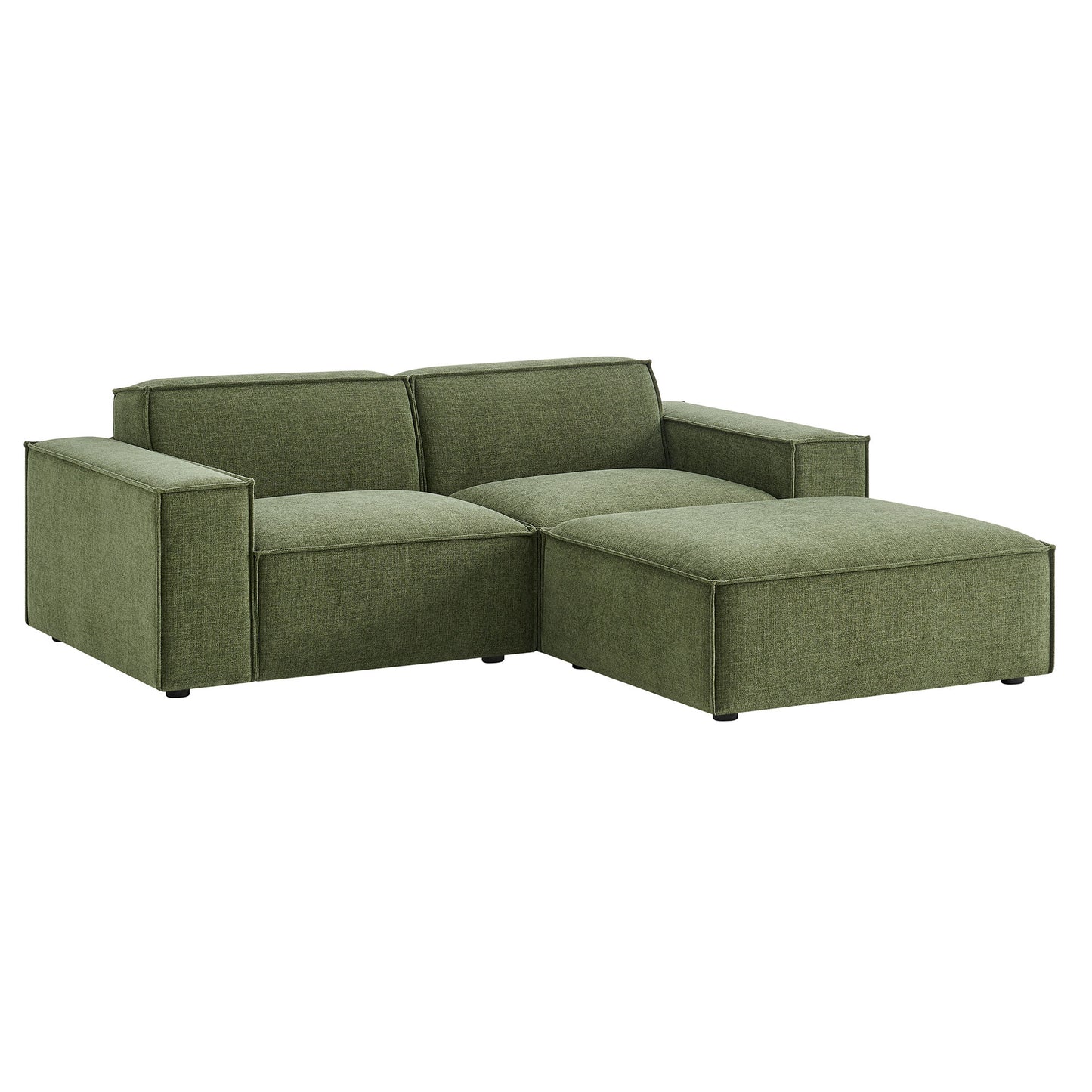 Restore 3-Piece Performance Fabric Upholstered Modular Loveseat with Ottoman by Modway EEI-7405