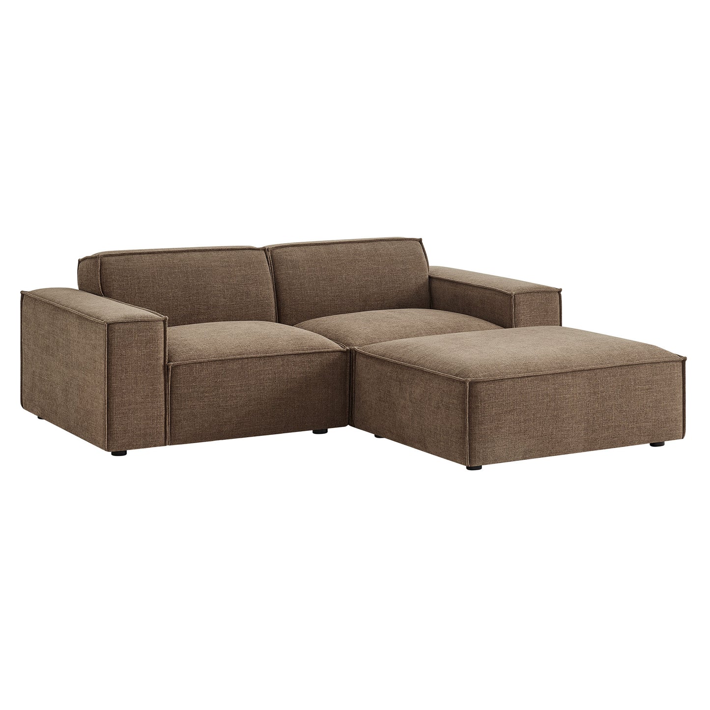 Restore 3-Piece Performance Fabric Upholstered Modular Loveseat with Ottoman by Modway EEI-7405