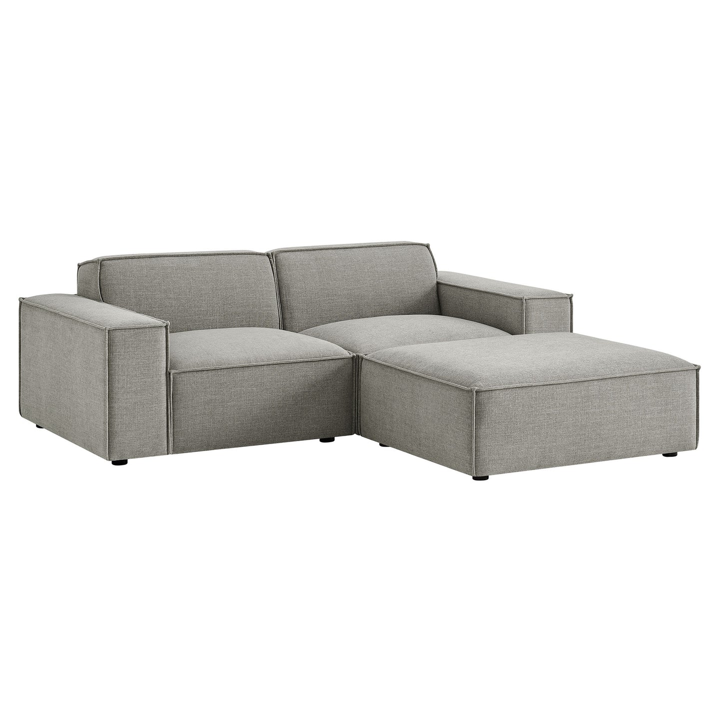 Restore 3-Piece Performance Fabric Upholstered Modular Loveseat with Ottoman by Modway EEI-7405