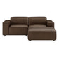 Restore 3-Piece Vegan Leather Modular Loveseat with Ottoman by Modway EEI-7406