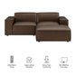 Restore 3-Piece Vegan Leather Modular Loveseat with Ottoman by Modway EEI-7406