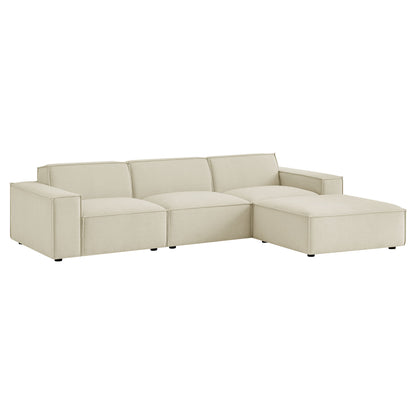 Restore 4-Piece Performance Fabric Upholstered Modular Sofa Set with Ottoman by Modway EEI-7409