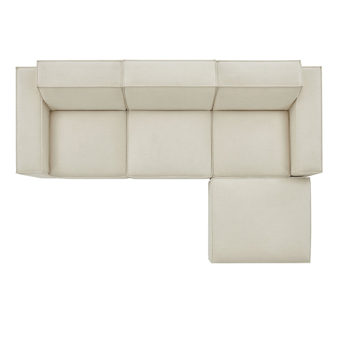 Restore 4-Piece Performance Fabric Upholstered Modular Sofa Set with Ottoman by Modway EEI-7409